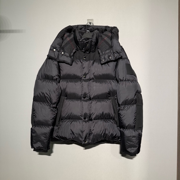 99新 BURBERRY/博柏利 羊绒拼接羽绒服外套夹克 S码 价14200