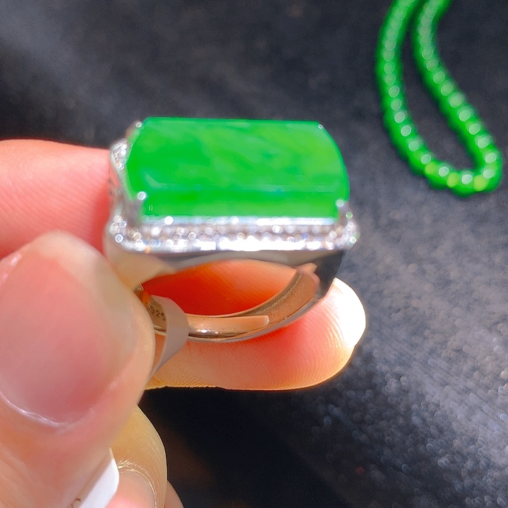 【闪购商品】翡翠颈饰银S925镶嵌翡翠