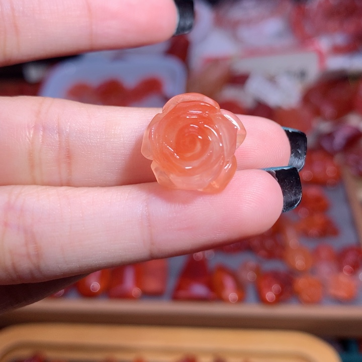 ༄***༣南红玛瑙未镶嵌南红玫瑰花2