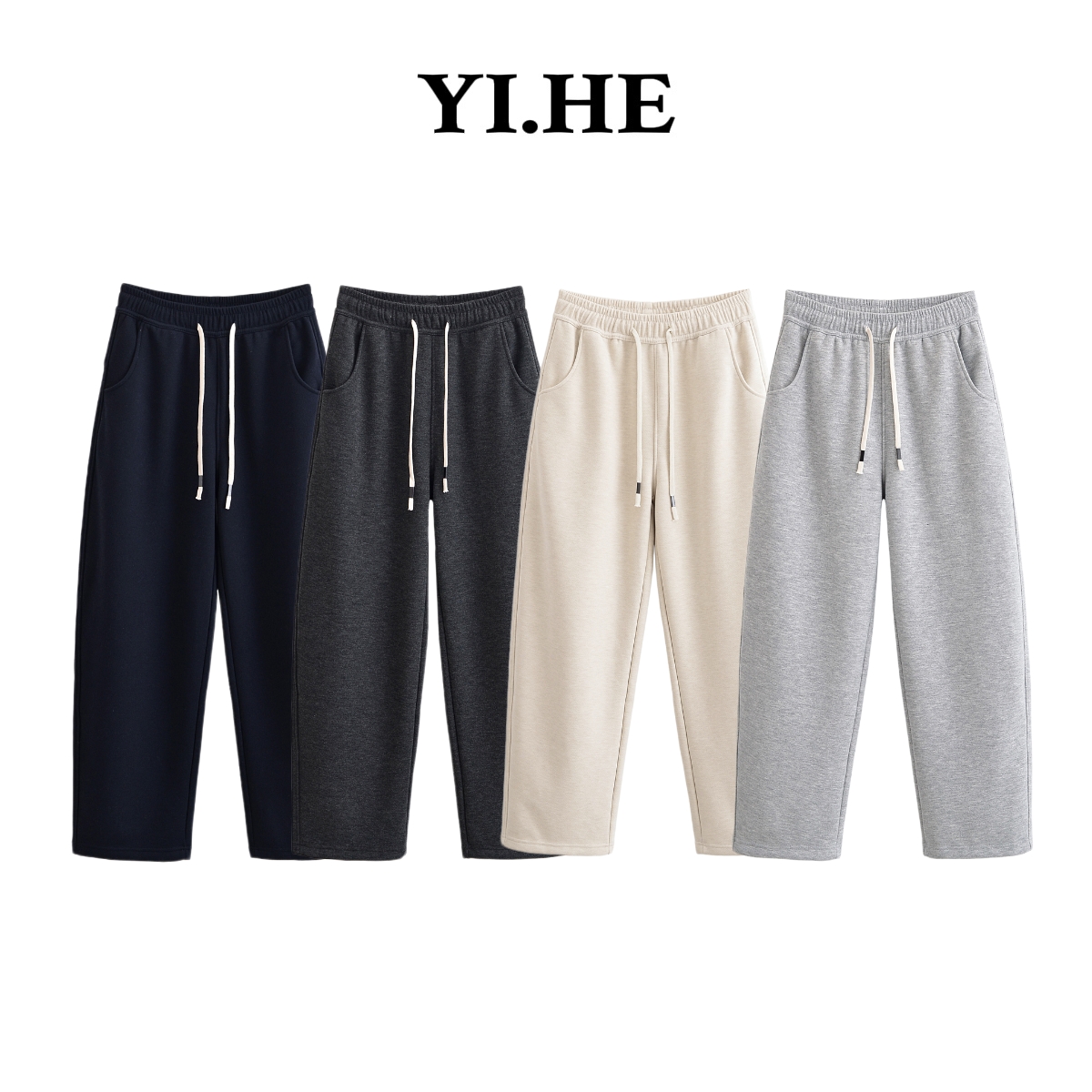 YIHE/ 桑丝羊毛绵绵裤-高品质面料垂感高端女士休闲裤显瘦显气质