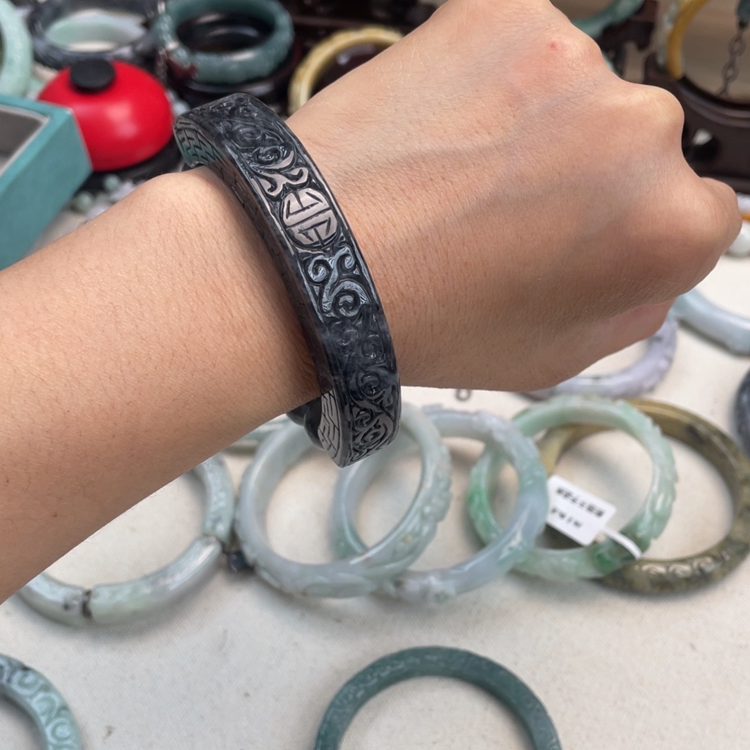 翡翠未镶嵌手链55到58