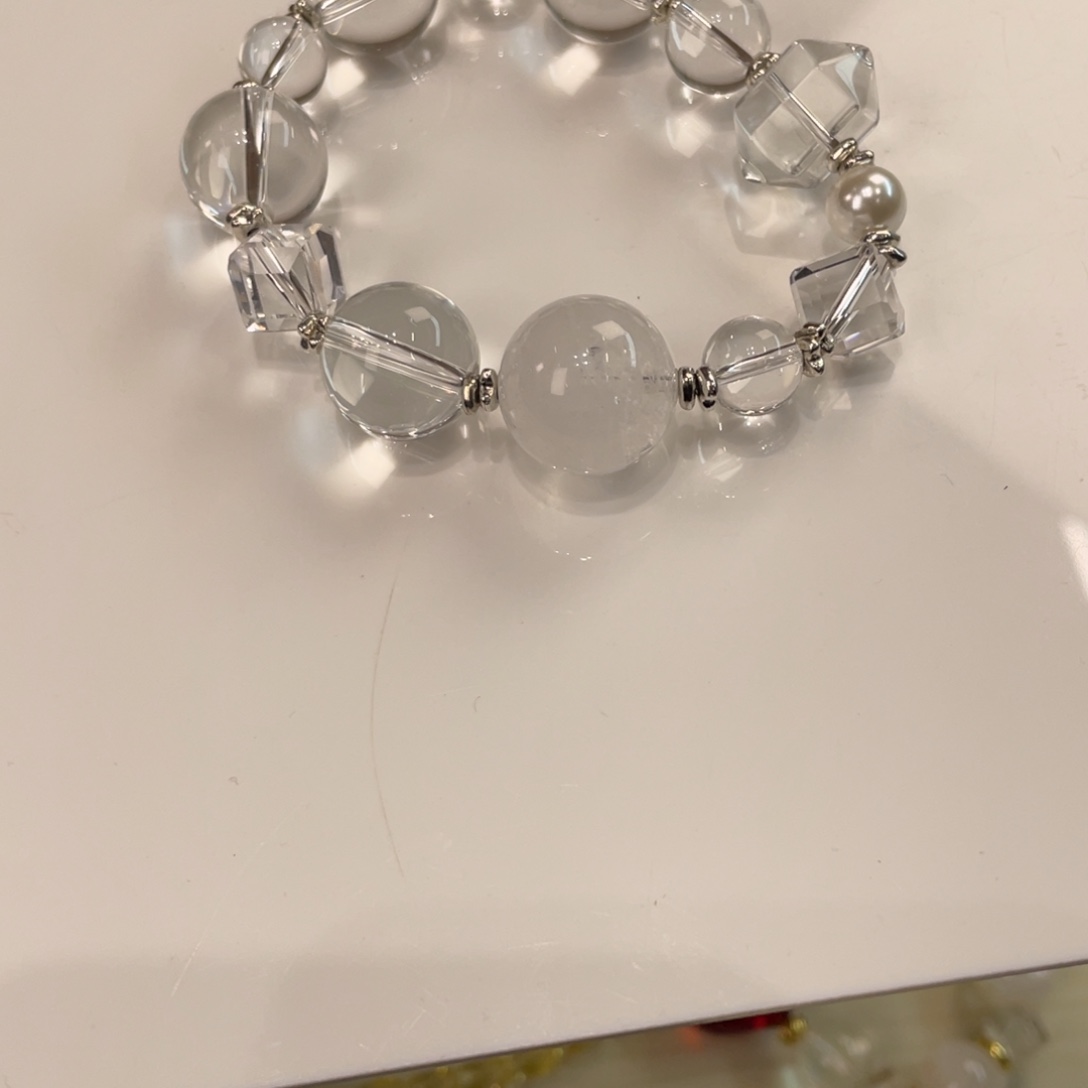 未镶嵌手串水晶手串白幽灵设计款