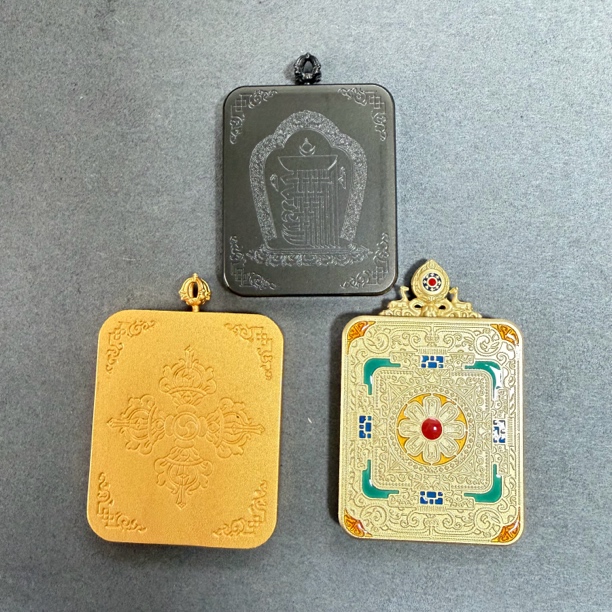 唐卡嘎乌盒 铜壳唐卡壳