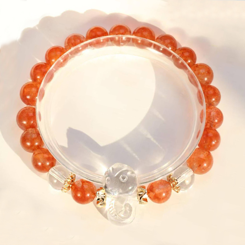 柒壹天然芬达草莓晶手链蛇年本命年水晶手串