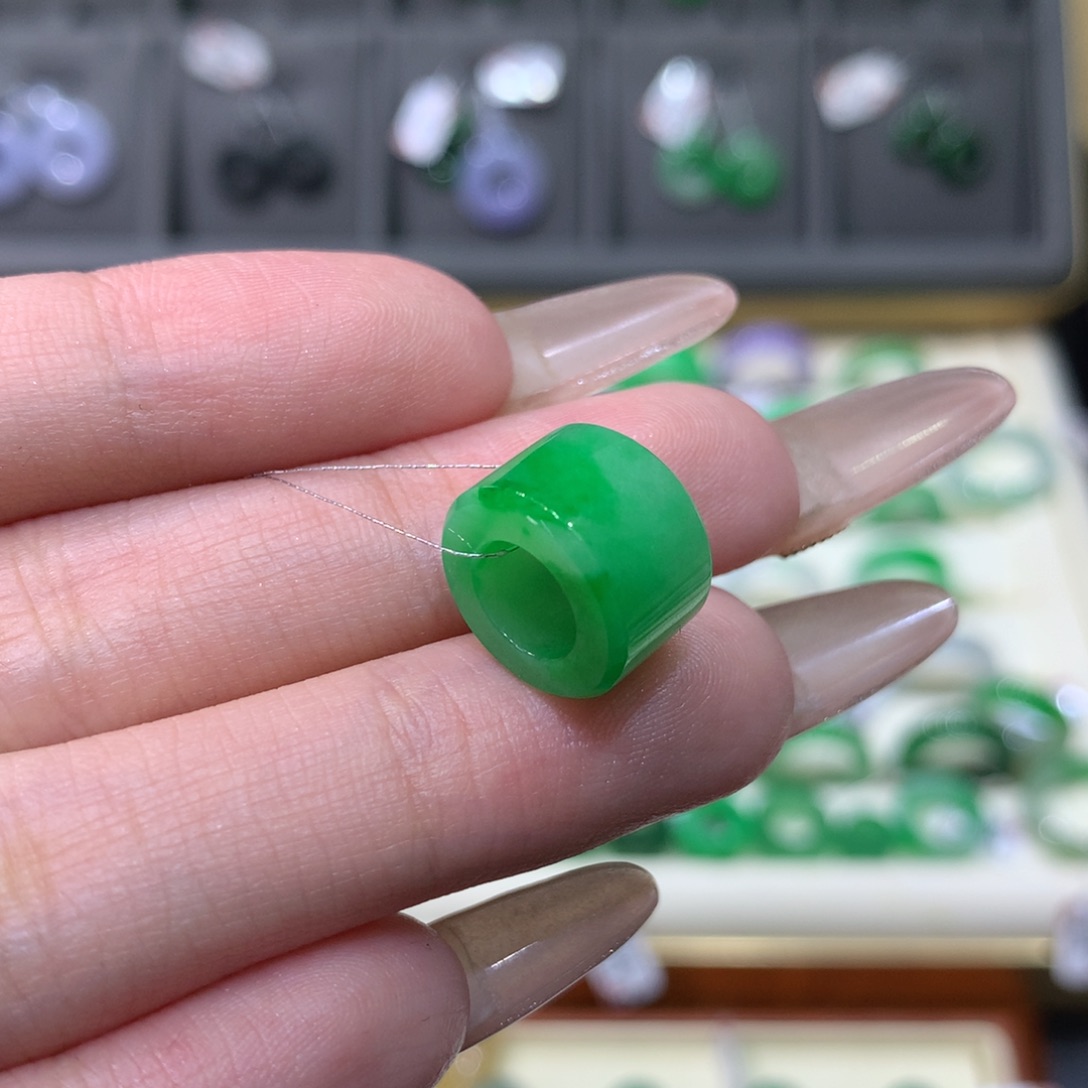 翡翠戒指未镶嵌路路通主播力推