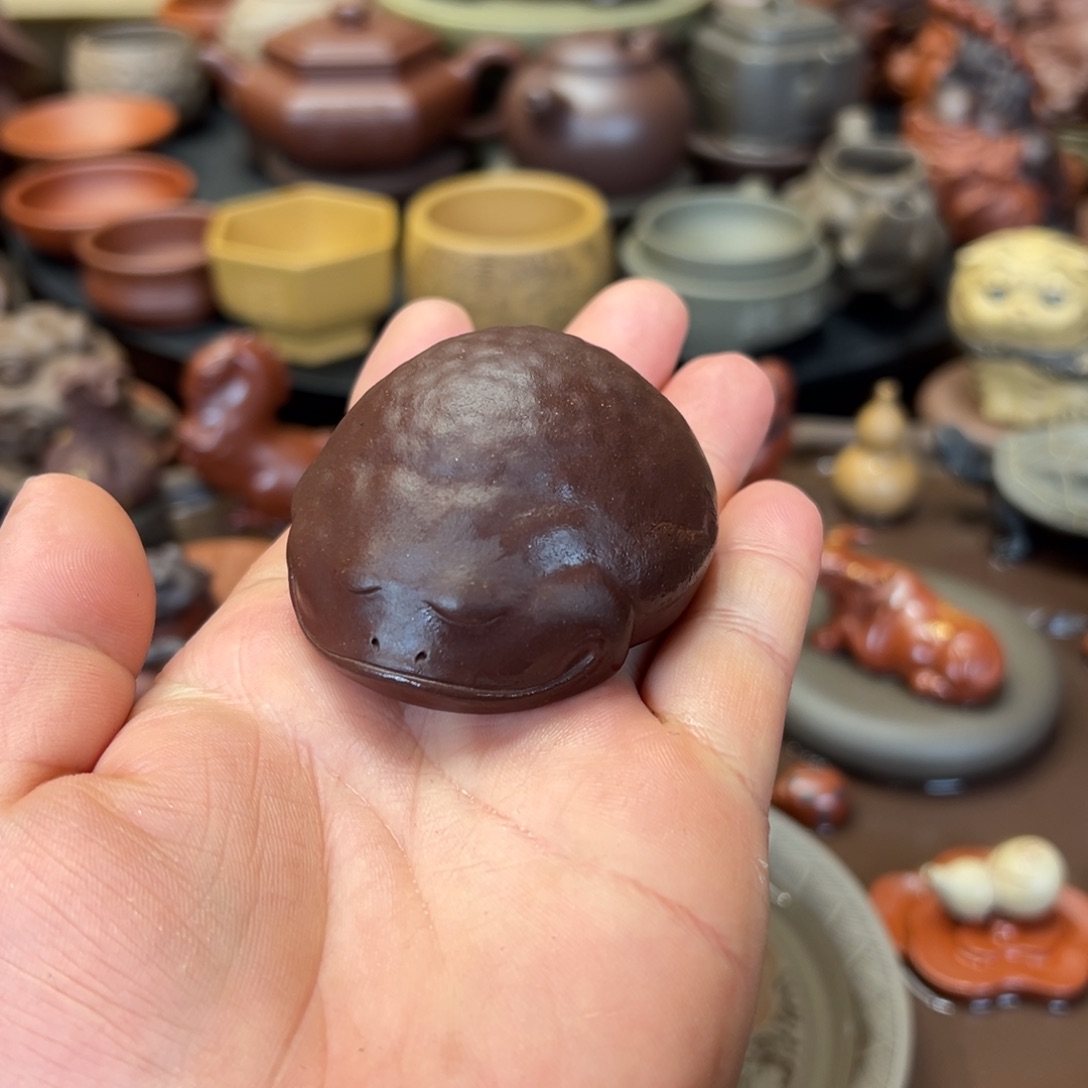 茶宠紫砂紫砂金蟾