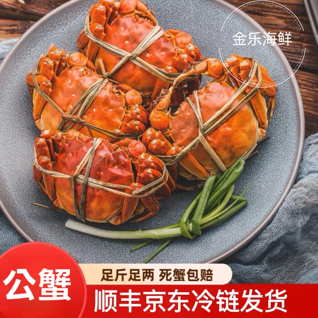 《活蟹》江苏河蟹 公蟹  每只1.8～②点壹两 包活 3斤