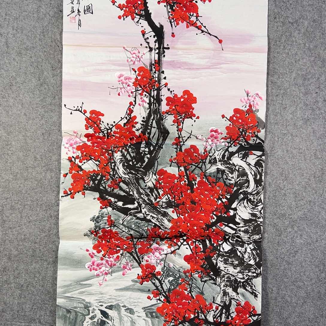 国画871 花鸟在此鸣叫时的鸣叫和