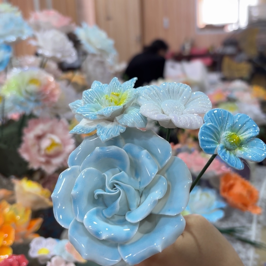 陶瓷花，20元发货，退款拉黑