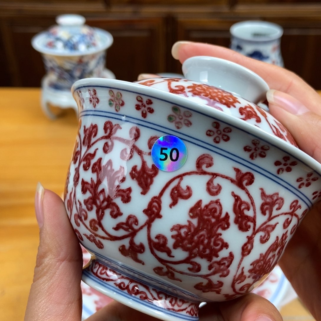 手绘现代茶具非古董