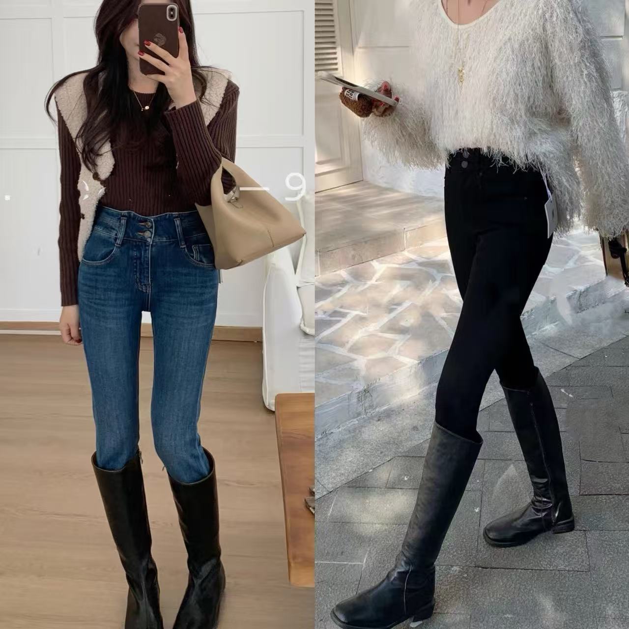 （加绒）FW靴裤之王！冬天的战裤，穿上就是大长腿既视感！腿精本精