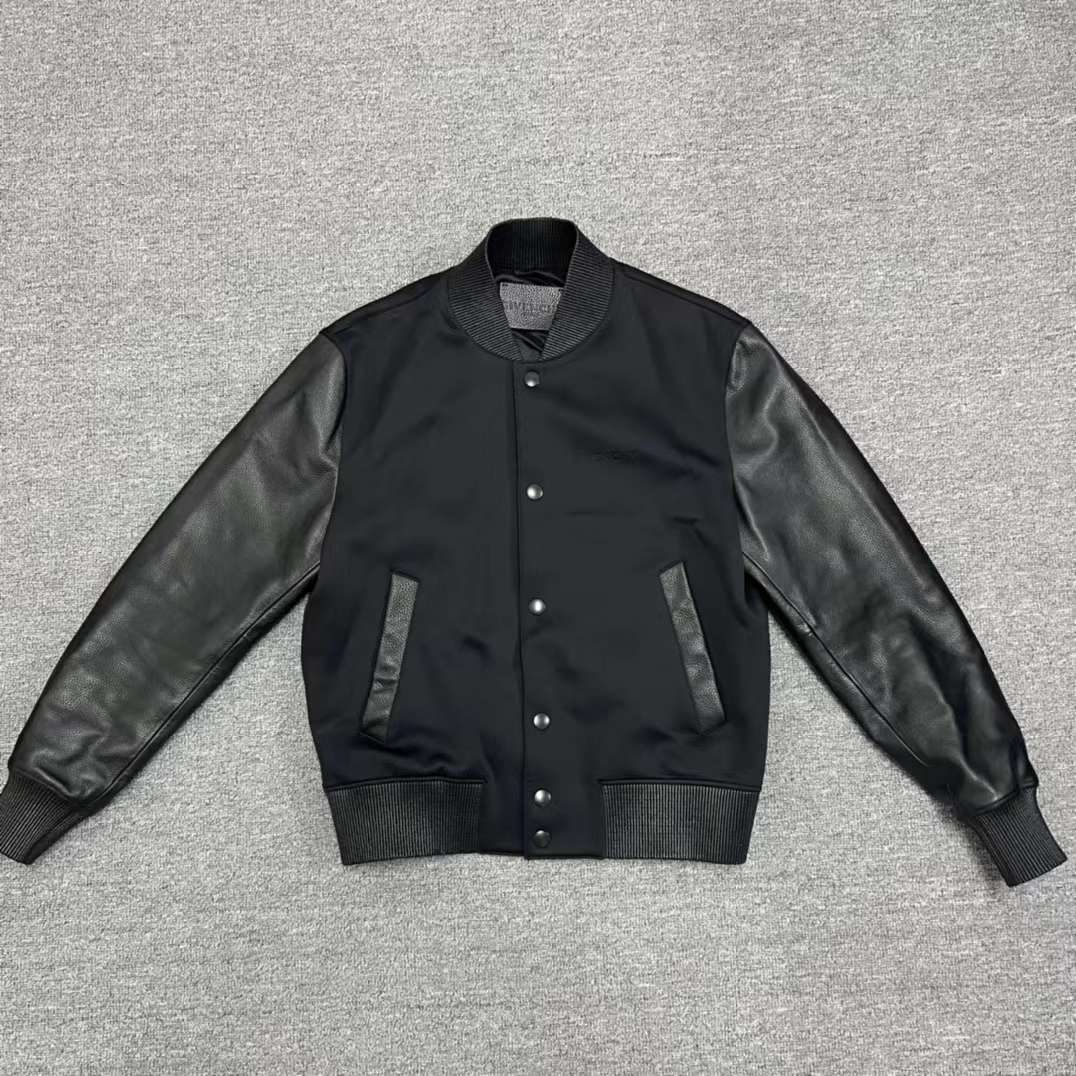 全新未使用 Givenchy/纪梵希 橡胶皮革棒球服夹克 50码 公价25200