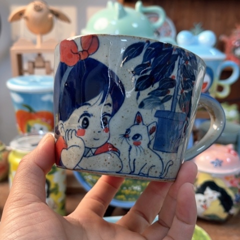 炉景德镇釉下手绘陶瓷 