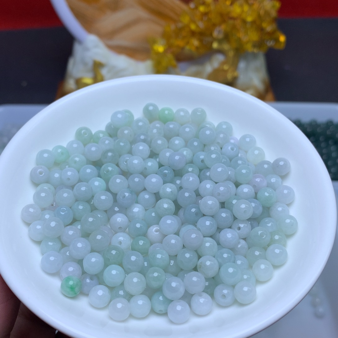 【闪购商品】翡翠手链未镶嵌卡6冰绿白100个