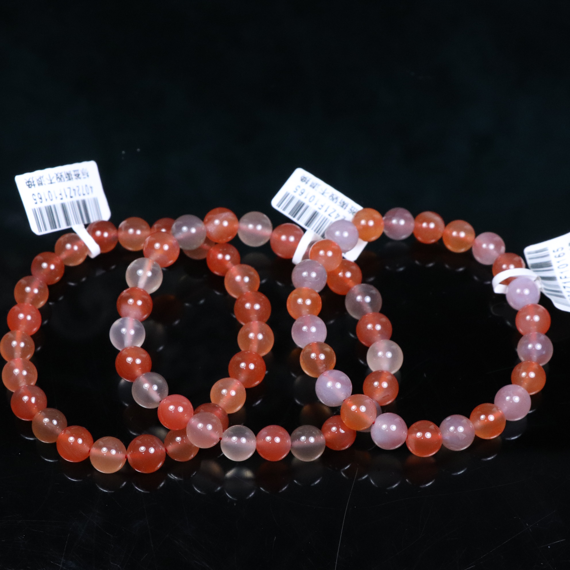 原矿无优化南红搭配玛瑙杨柳多宝单圈8mm左右多样发一不保无裂