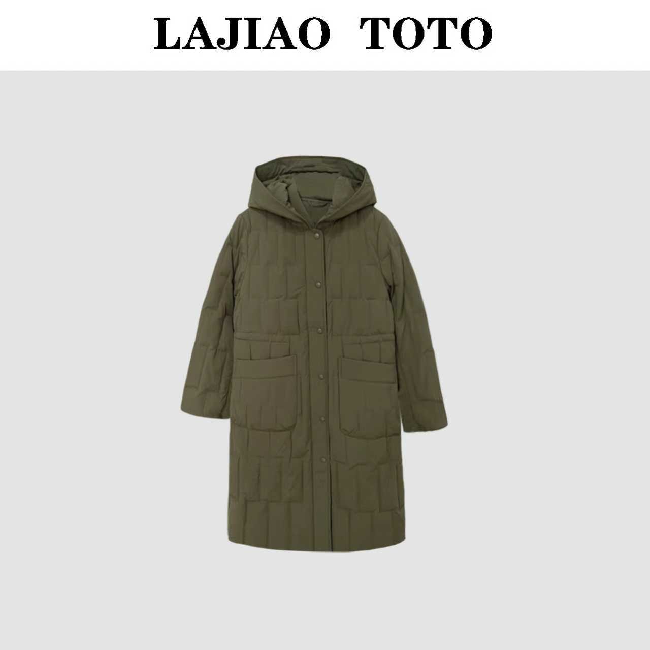 LAJIAOTOTO长款雪乡出游防寒装备保暖女鹅绒服收腰外套#605002G