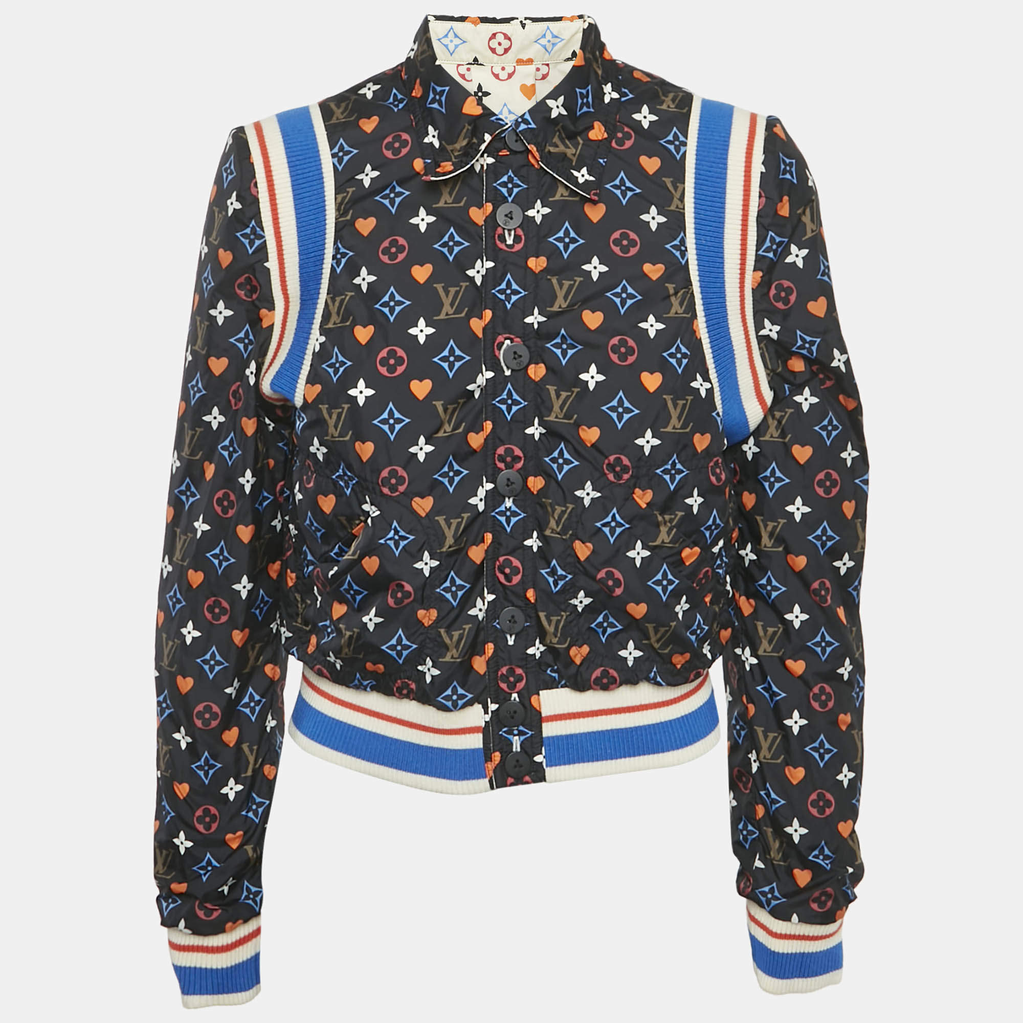 未使用 LouisVuitton/路易威登 双面满印排扣外套/34