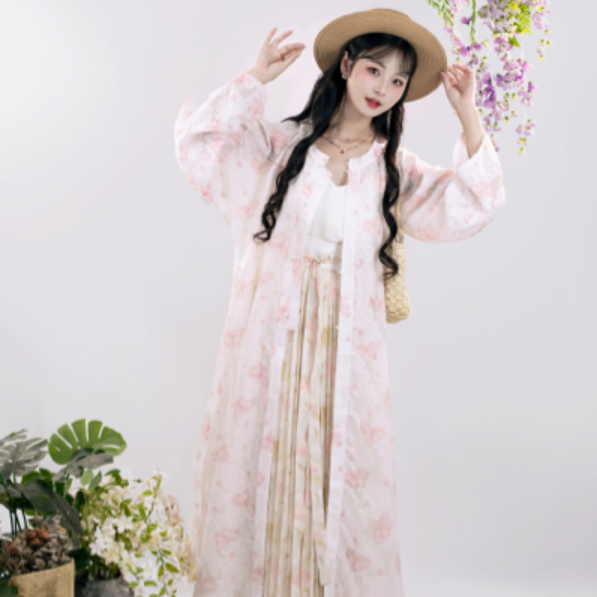 画堂春汉服万历长衫女明制圆领对襟衫长衫配马面裙秋款日常通勤