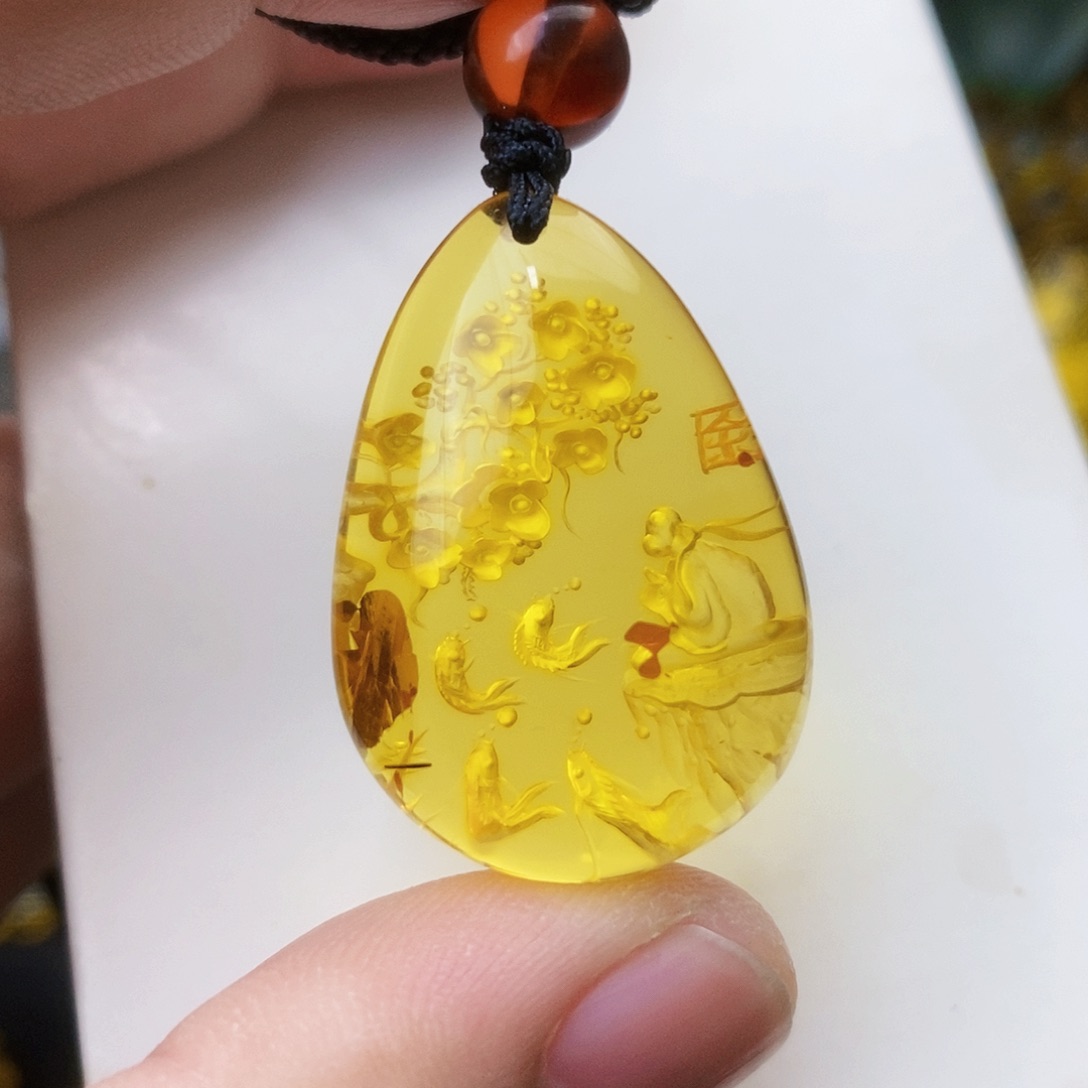 【闪购商品】琥珀（花珀）吊坠(不含链)未镶嵌
