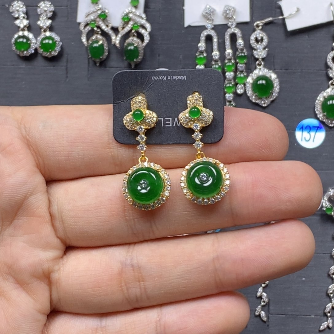 翡翠银S925镶嵌颈饰i****u