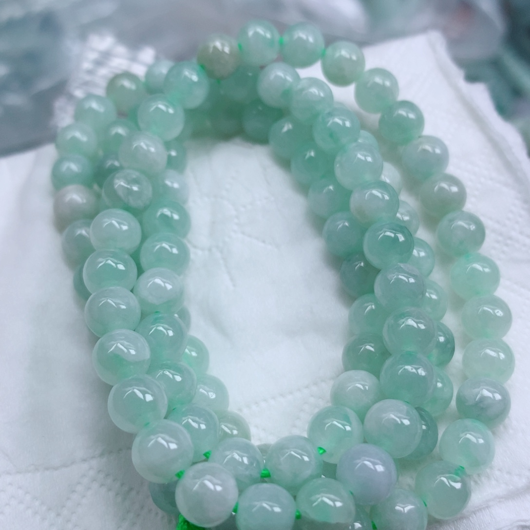 翡翠未镶嵌项链珠珠