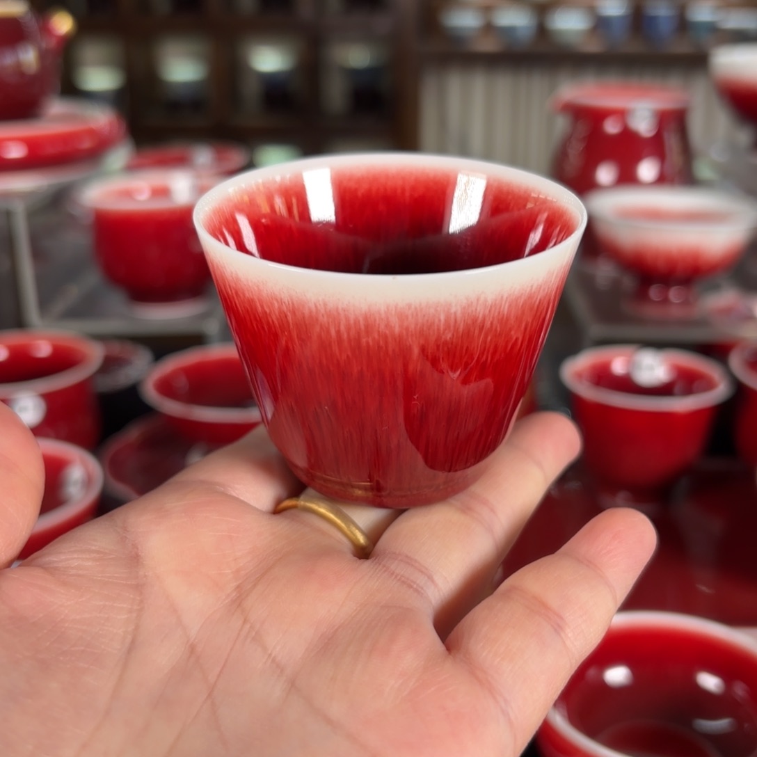 杯子景德镇原矿郎红杯