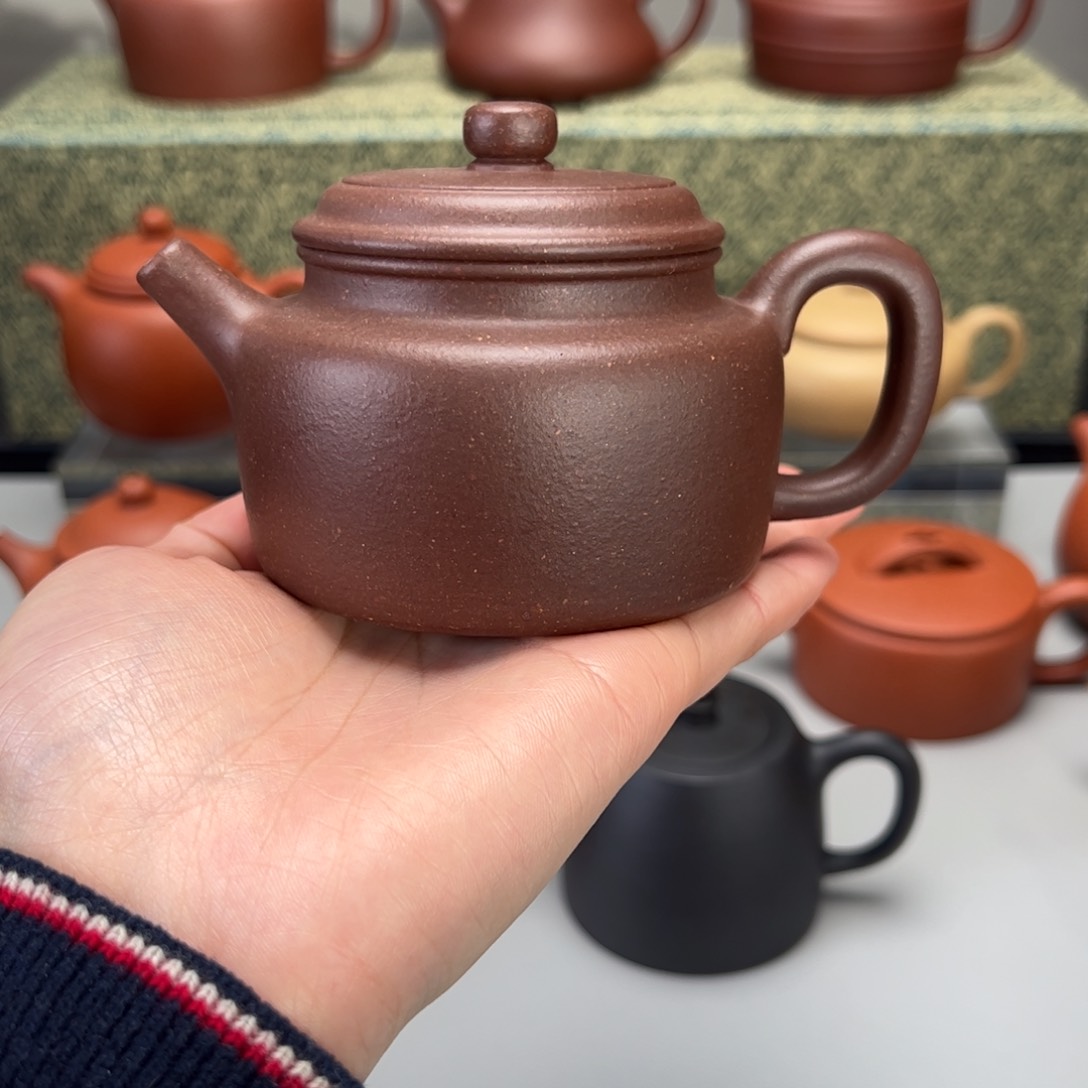 紫砂茶壶千禧紫泥德钟200c c