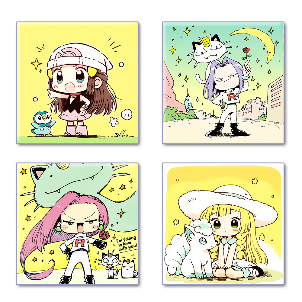 【第7弹平拆-不换款】宝可梦亚克力水晶滴胶宠物小精灵冰箱贴