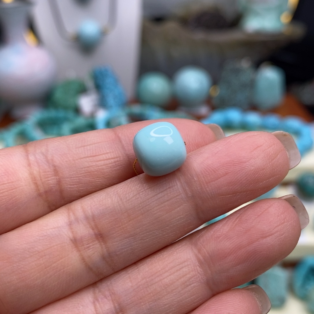 绿松石未镶嵌珠宝奇石9:3×9