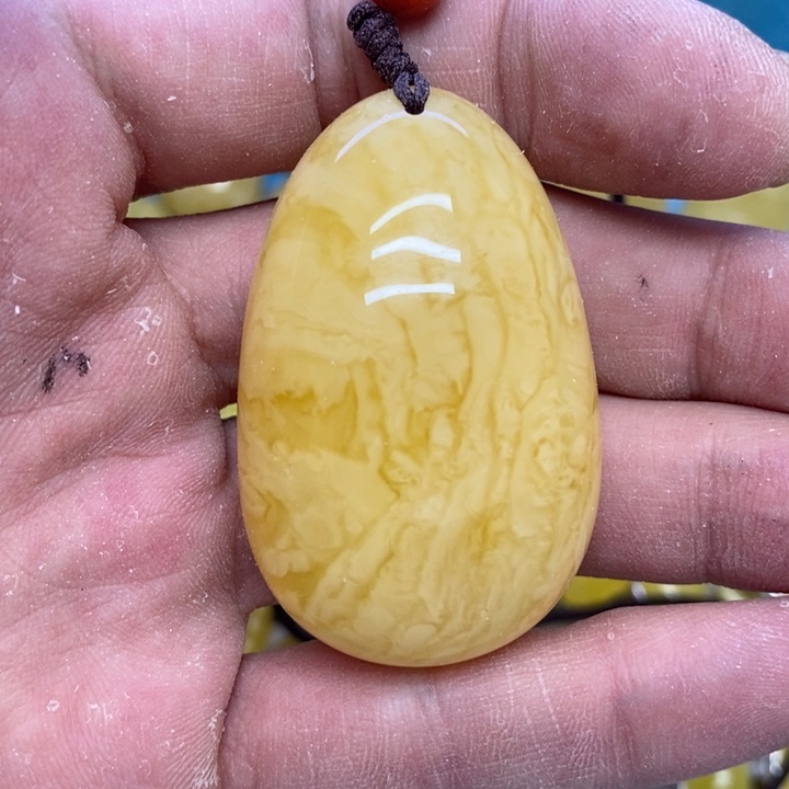 蜜蜡裸石未镶嵌吊坠