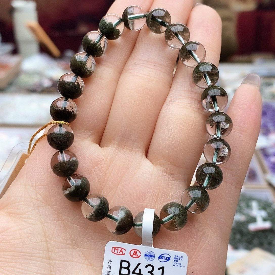 水晶手链未镶嵌B431 绿幽灵