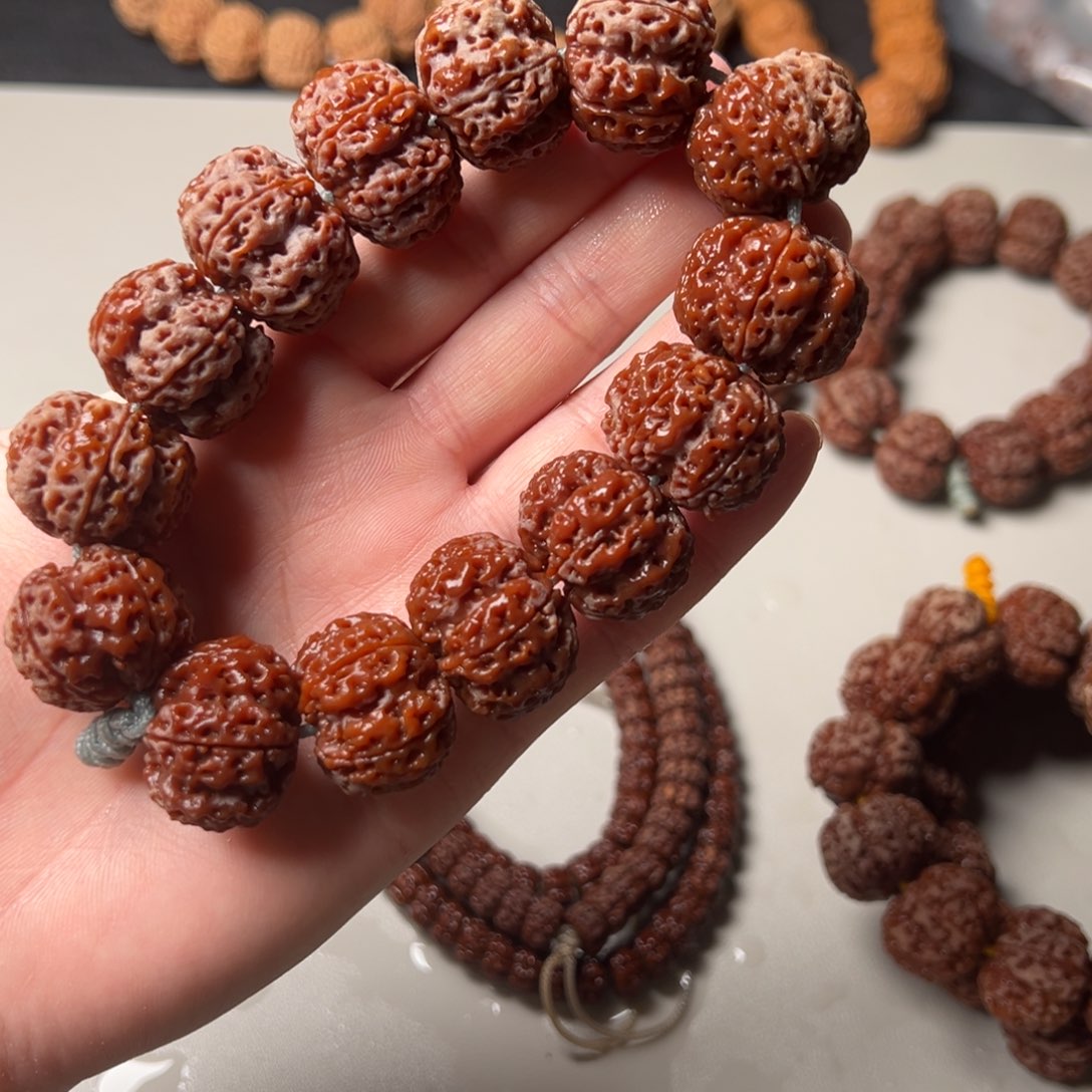 金刚菩提手串逍25尺寸方尊梅花超头定制