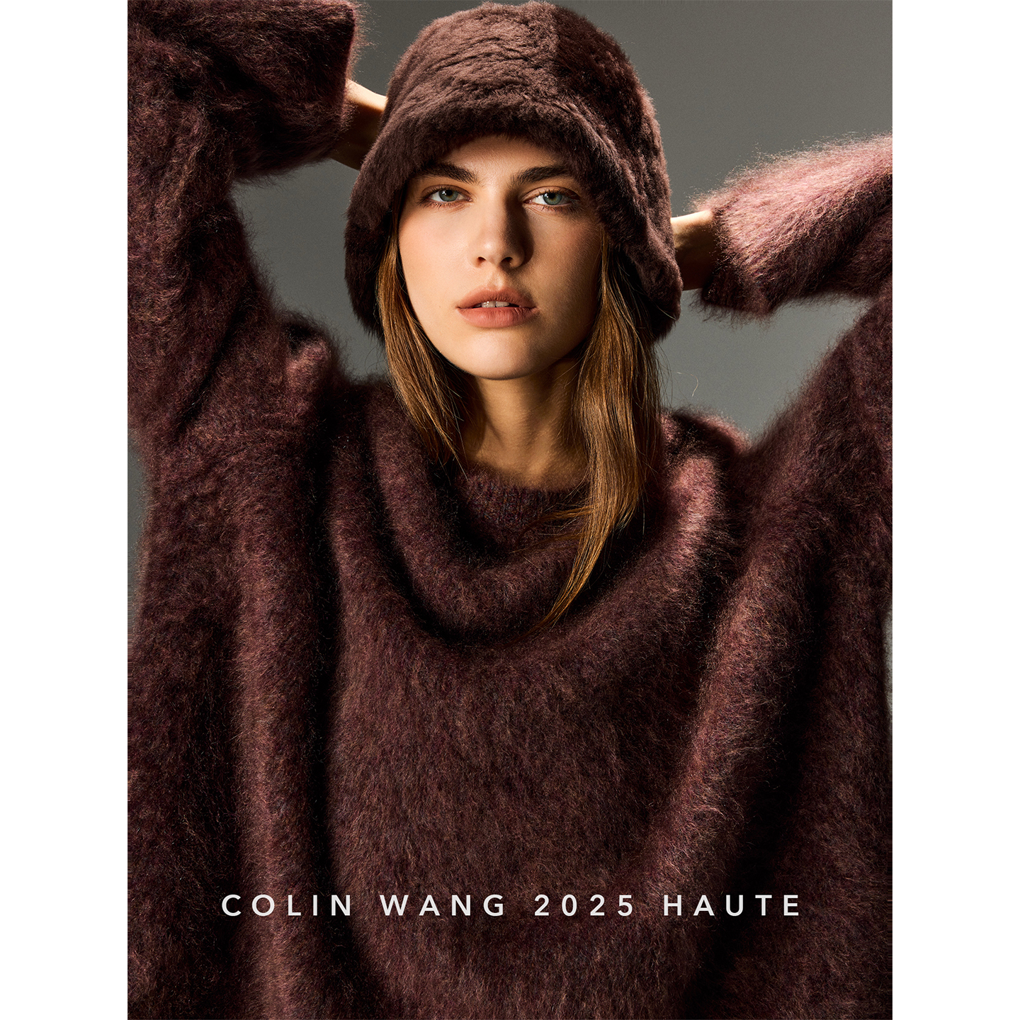 COLINWANG-虹光乐章|獨家定纺内蒙山羊绒拉绒慵懒极简百搭针织衫
