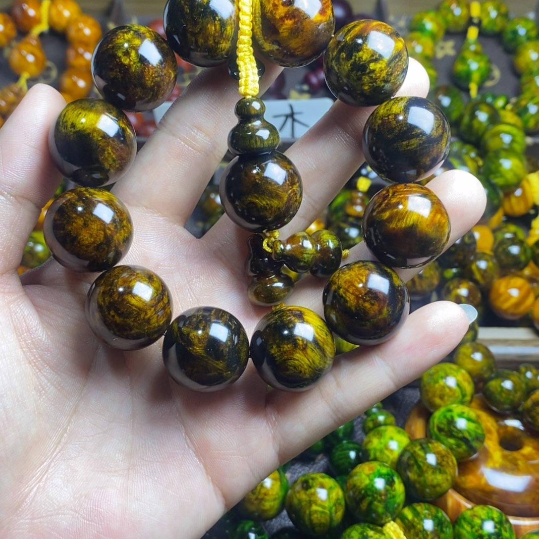 ****️木质琥珀木2.0尺寸水墨黑金款