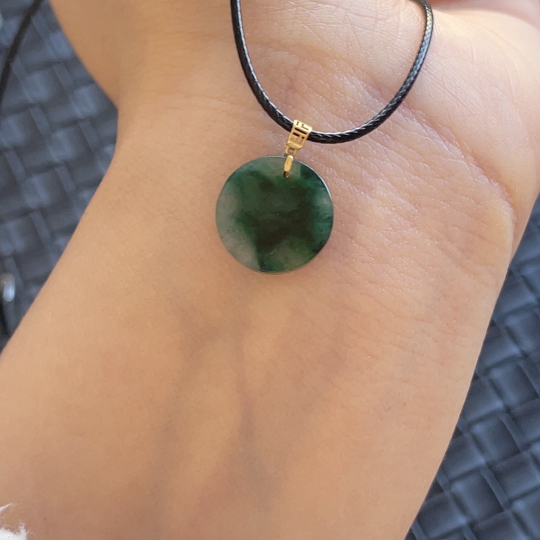 翡翠颈饰18K金镶嵌福利