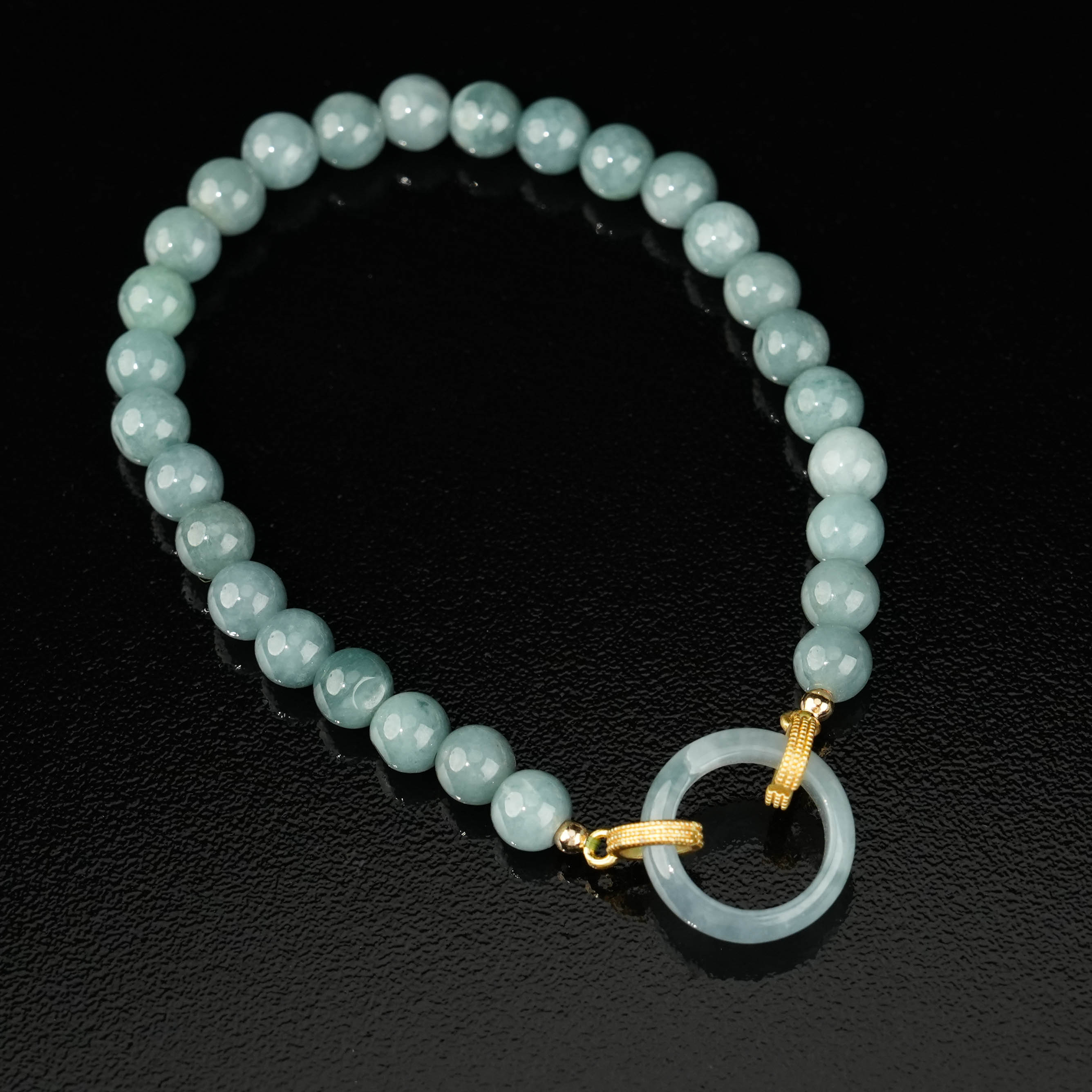 G翡翠+平安扣手串 多样性发一 -CB025