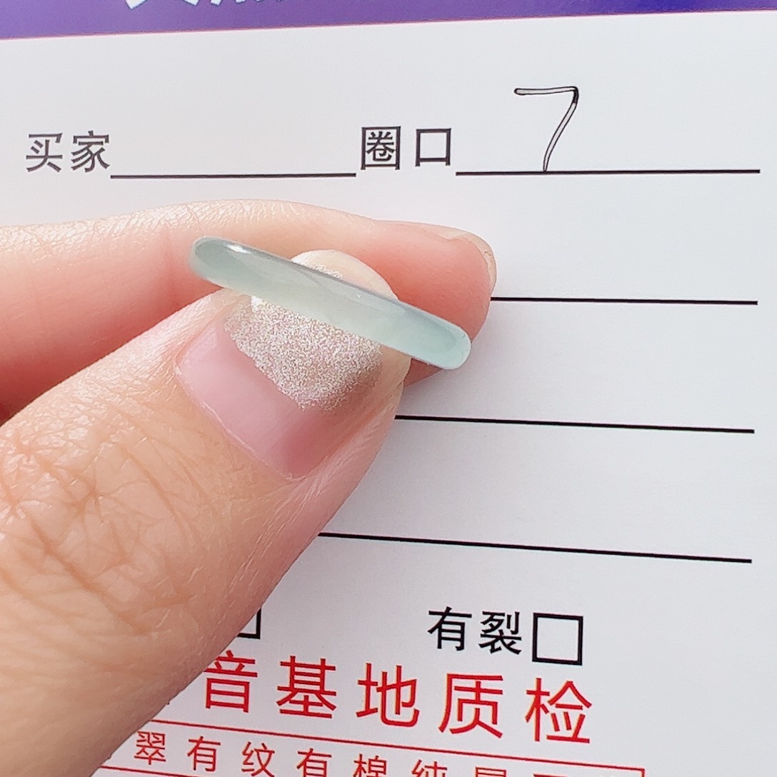 翡翠戒指未镶嵌柠**，天然翡翠