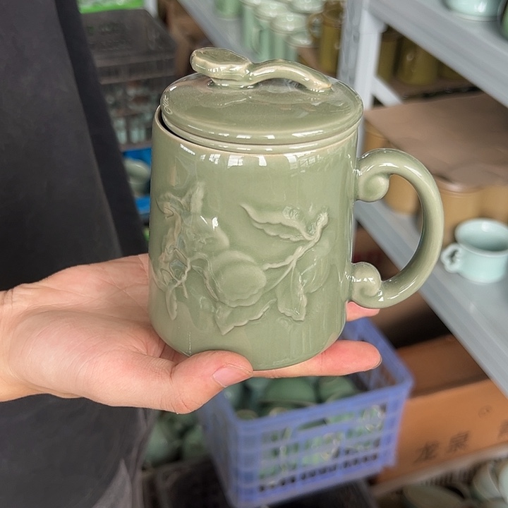 龙泉云间青瓷小米茶器