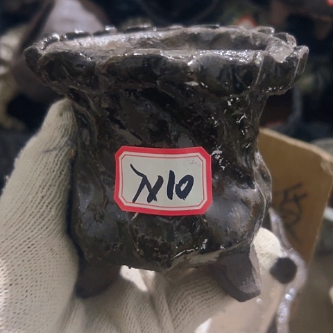 红陶粗陶花盆手工