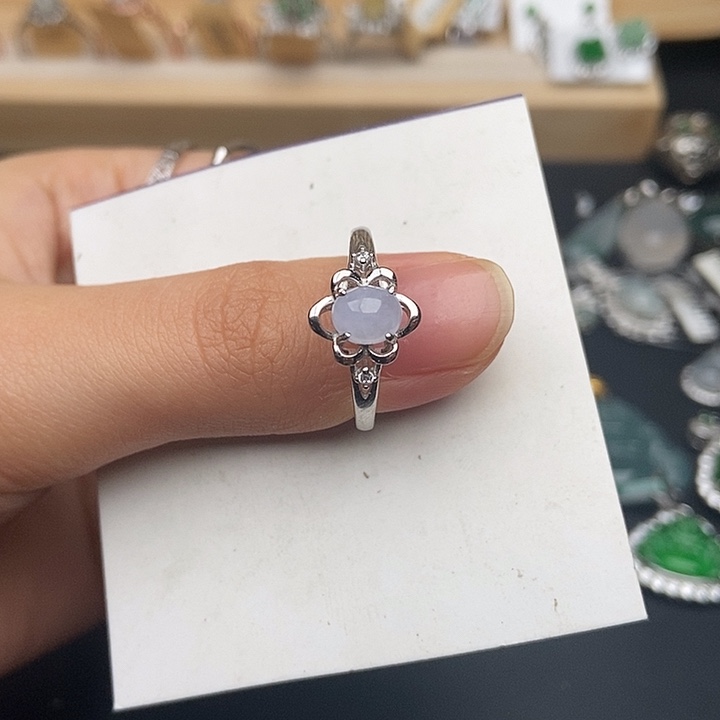 翡翠银S925镶嵌戒指