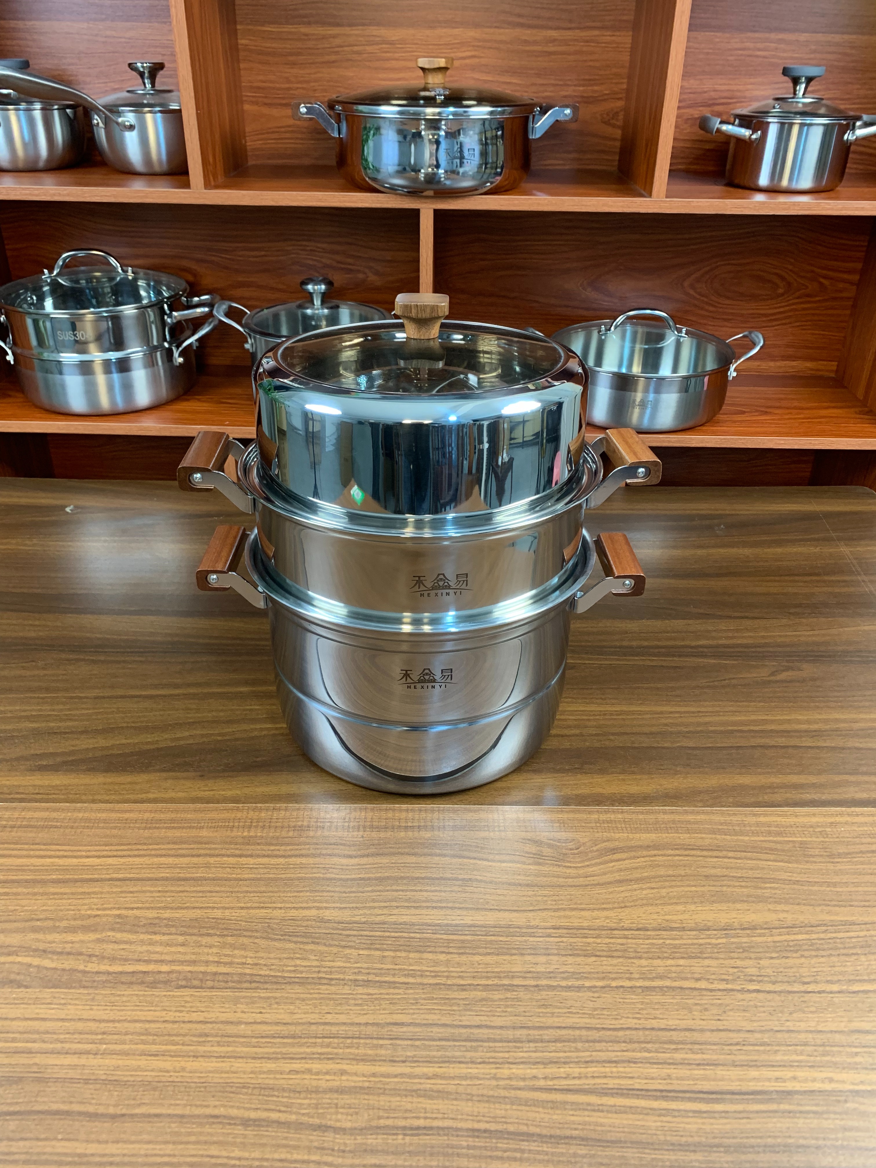 304不锈钢蒸锅家用多层蒸煮炖蒸馒头电磁炉明火灶通用大容量锅具