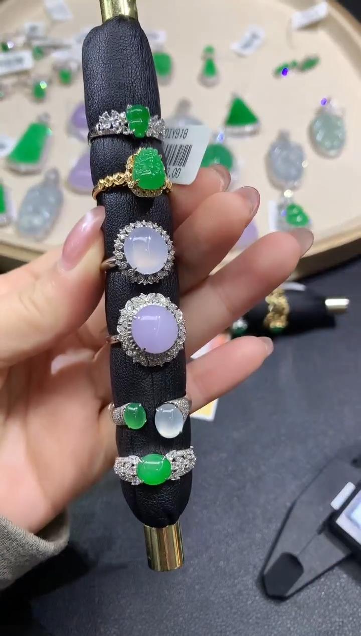 【可心臻选 戒指棒】翡翠戒指-18K金镶嵌-多样性发一件-LJ012|CXQ21