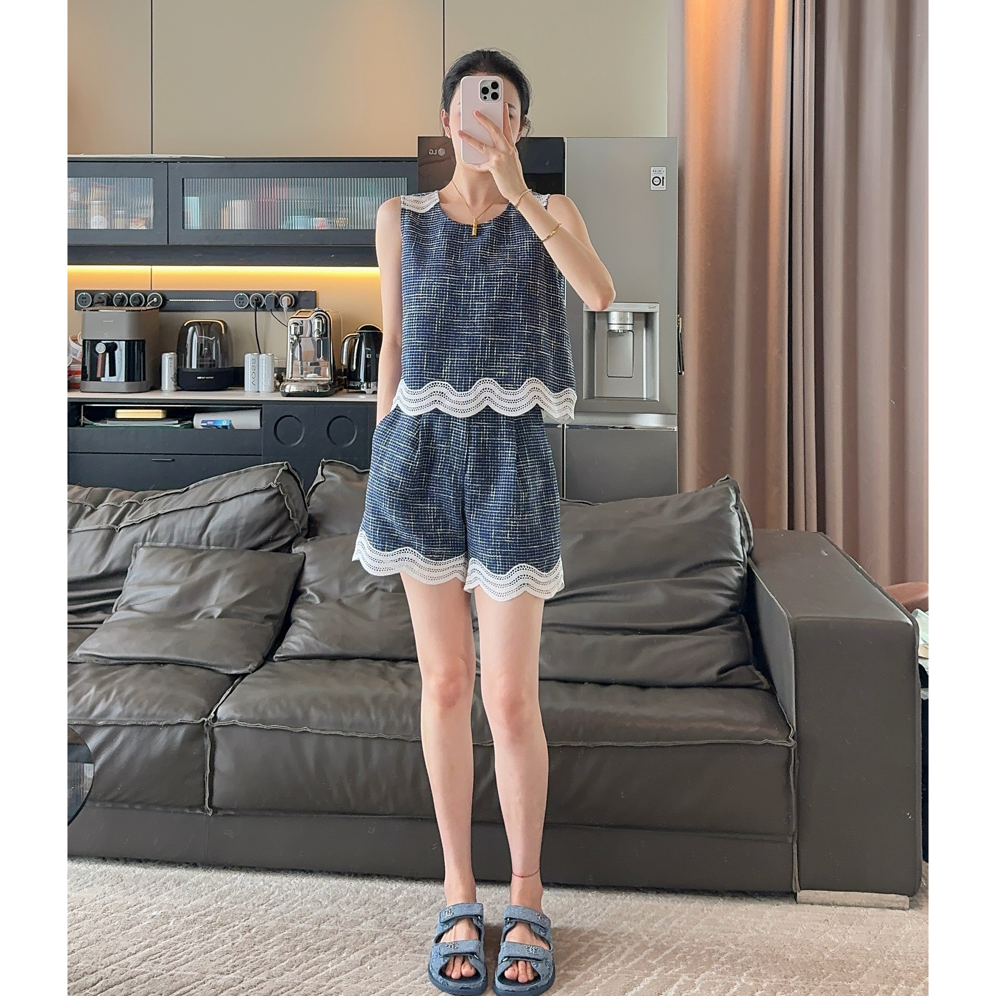 Zwinnie/詹维尼【品牌短裤套装】夏季无袖舒服套装 GGY202517