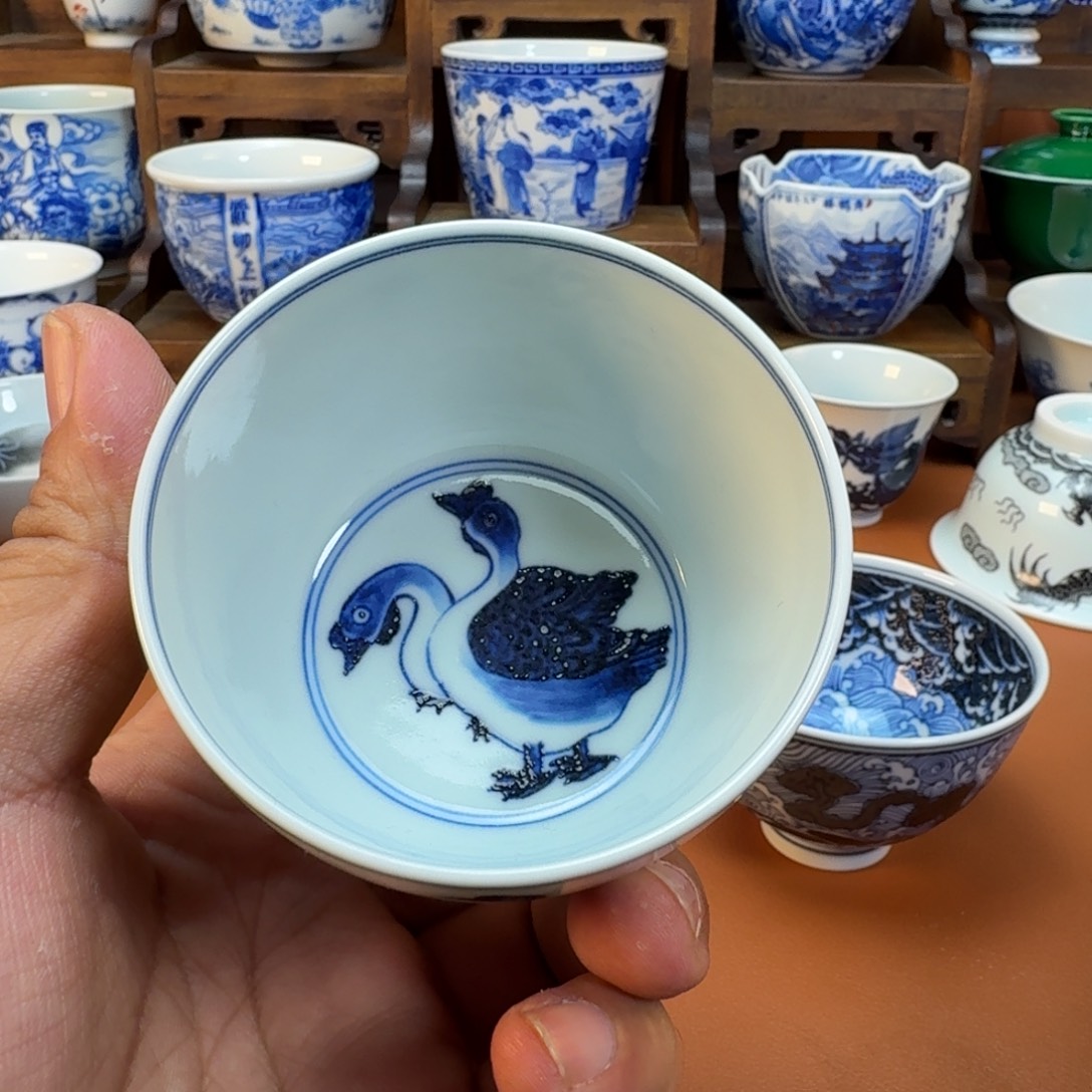 折****陶杯子景德镇全手工手绘陶瓷