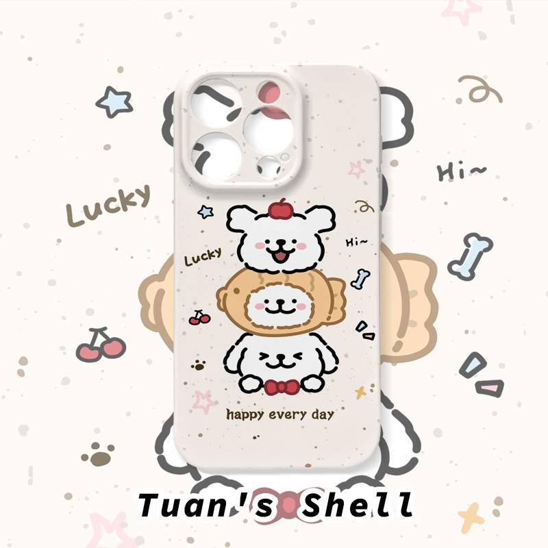 叠叠线条小狗菲林软壳适用苹果VIVO华为OPPO小米荣耀一加手机壳