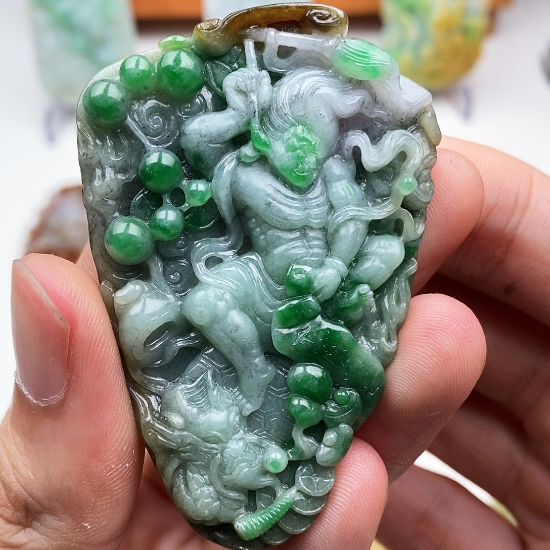 定制翡翠未镶嵌翡翠大黑天