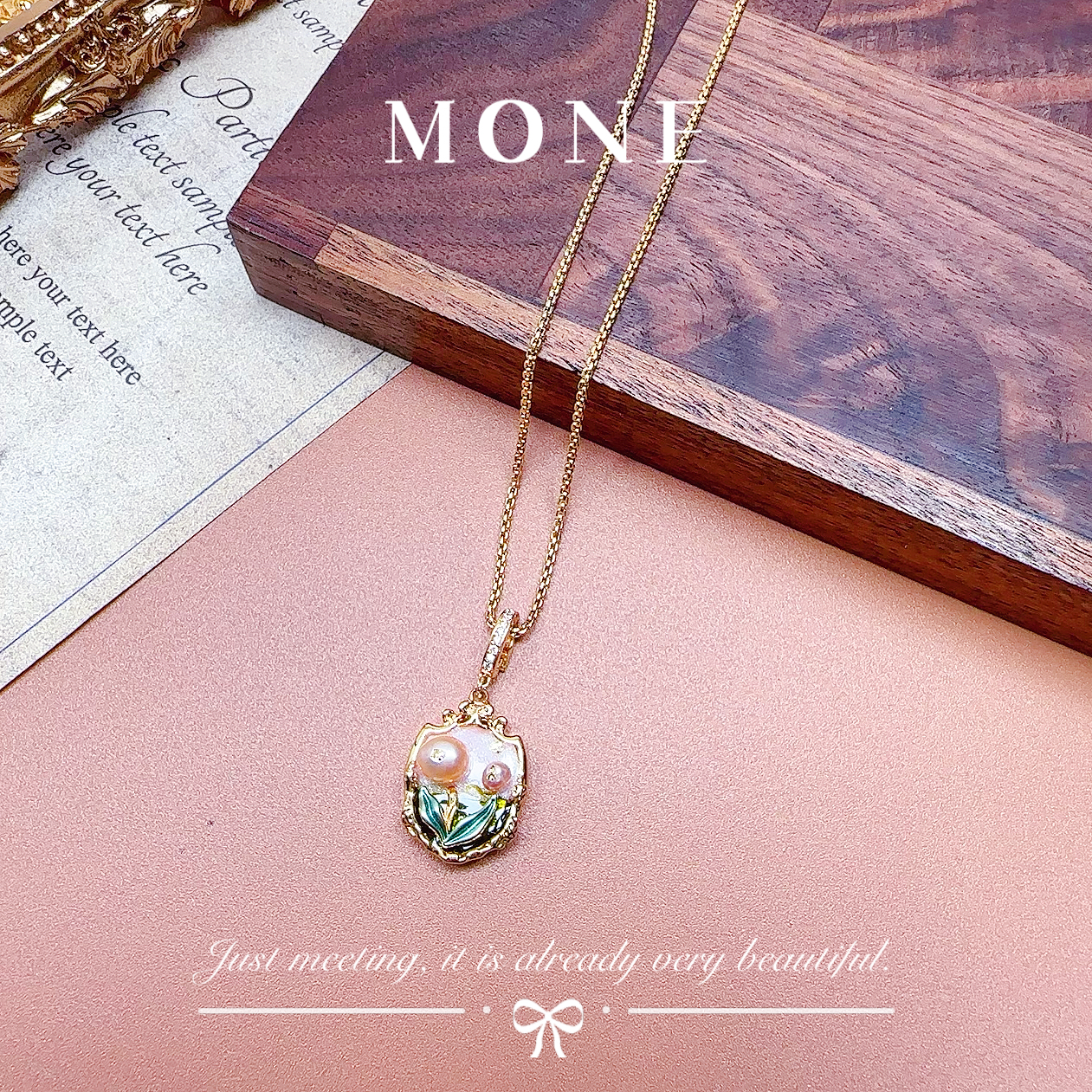 铜合金项链 5239 法★【油画珐琅彩】 ALIX 爱丽斯 限定 项链