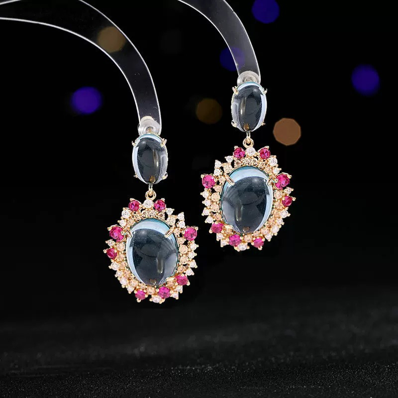 铜合金耳饰 欧美时尚气质花朵流苏耳环高级