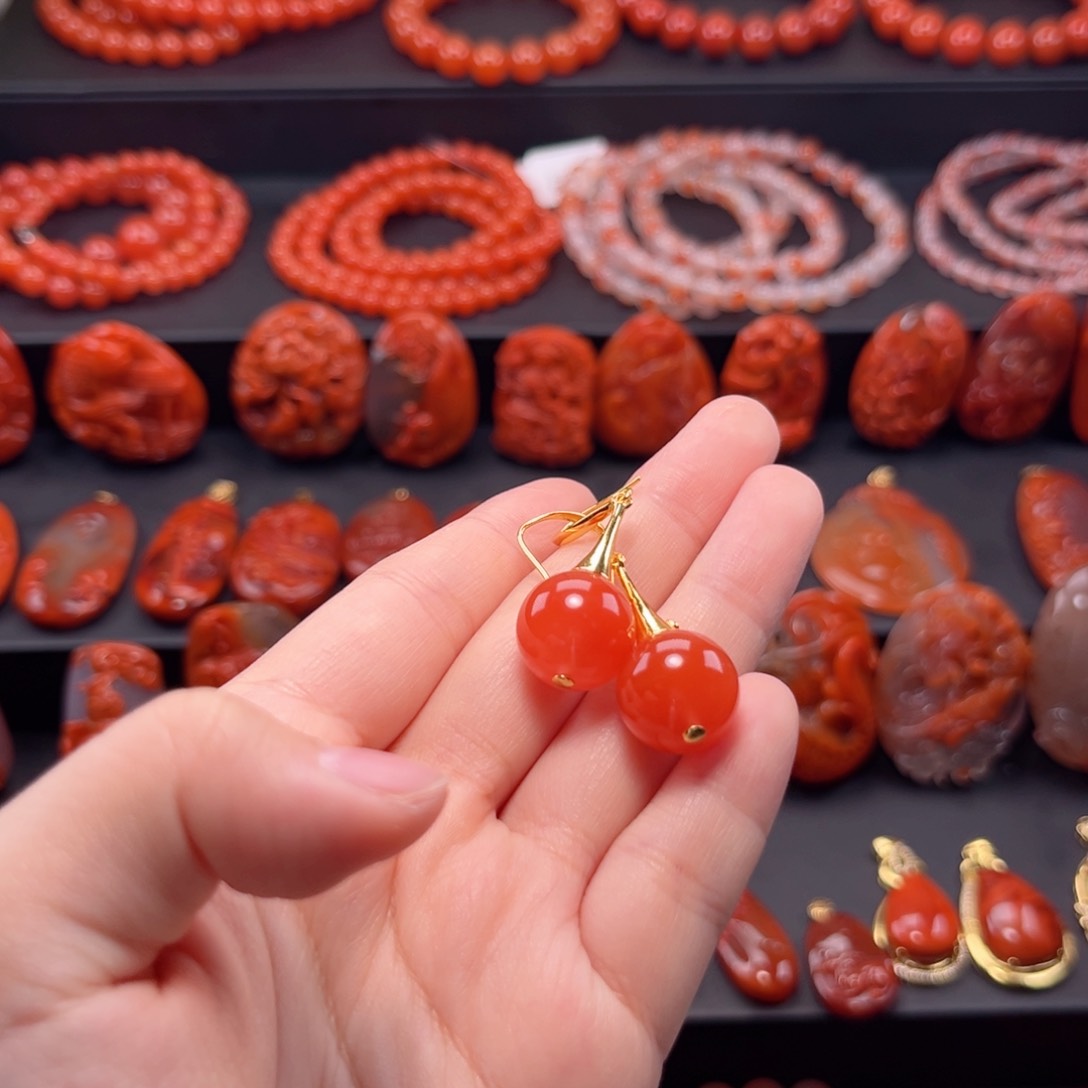 南红玛瑙多圈银S925镶嵌