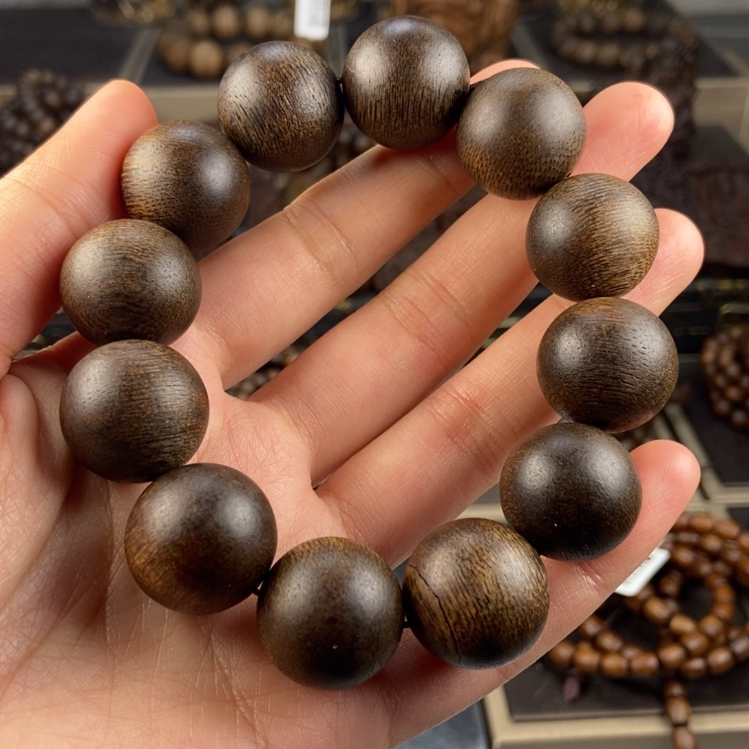 沉香手串冈**左越南芽庄白棋楠